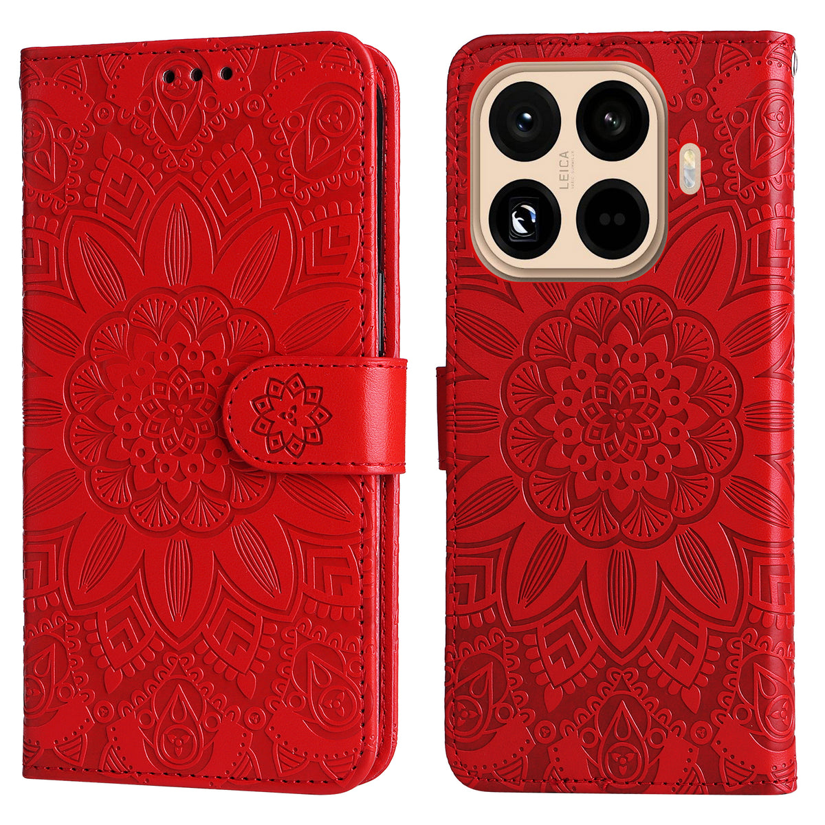 For Xiaomi 15T Pro Case Sunflower Imprint Leather Wallet Phone Cover