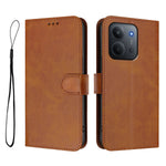 For Xiaomi Redmi 15C 5G (EU) (173mm) / Xiaomi Redmi 15C 4G (EU) (173mm) Wallet Case RFID Blocking Calf Texture Leather Stand Phone Cover with Strap
