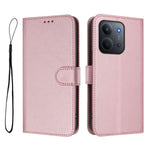 For Xiaomi Redmi 15C 5G (EU) (173mm) / Xiaomi Redmi 15C 4G (EU) (173mm) Wallet Case RFID Blocking Calf Texture Leather Stand Phone Cover with Strap