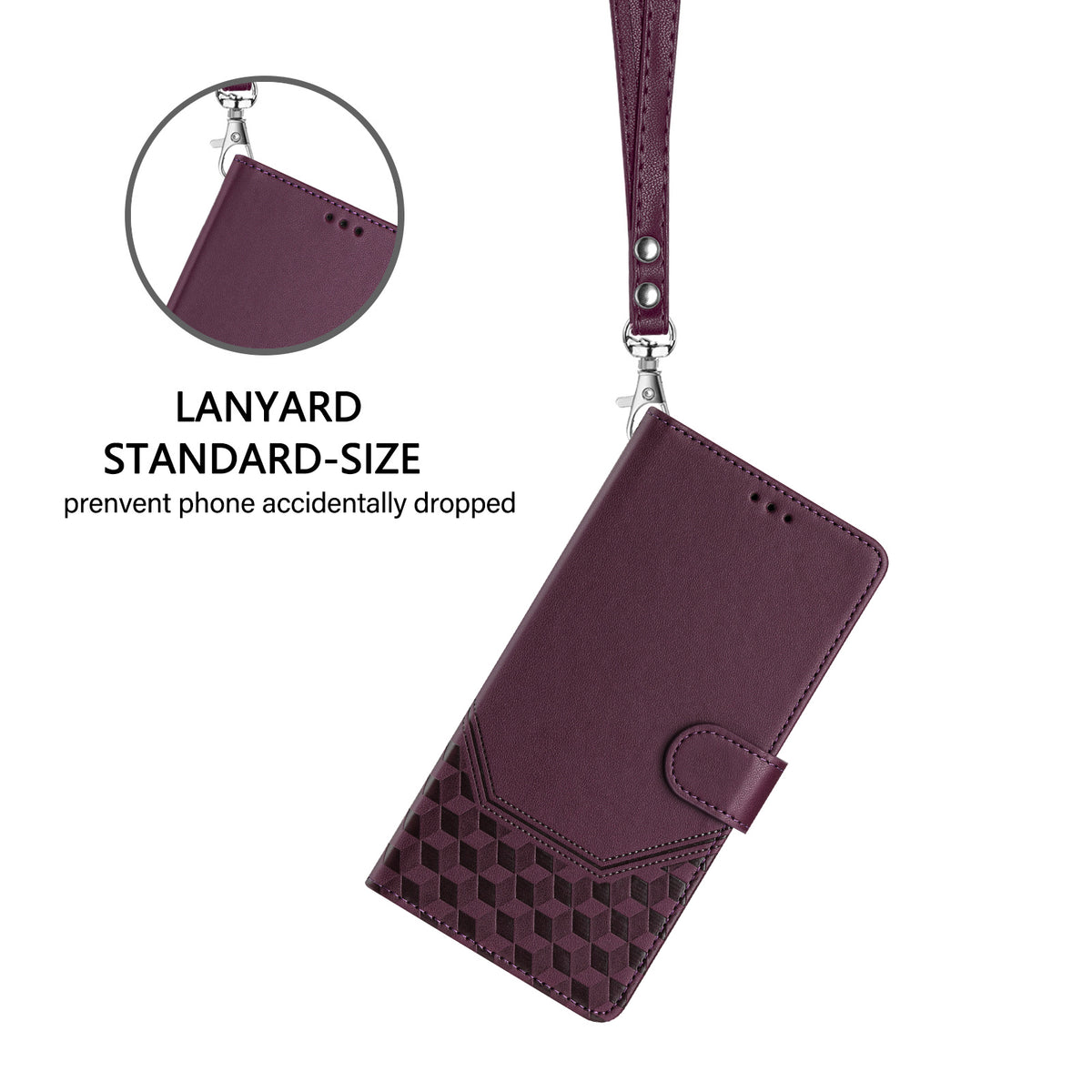 For Xiaomi Redmi 15C 5G (EU) (173mm) / Xiaomi Redmi 15C 4G (EU) (173mm) Case Imprinted Honeycomb RFID Blocking Leather Phone Cover with Strap