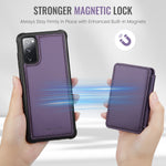 JEEHOOD For Samsung Galaxy S20 FE Case  J05 Leather Mobile Cover with Detachable Magnetic Card Bag
