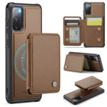JEEHOOD For Samsung Galaxy S20 FE Case  J05 Leather Mobile Cover with Detachable Magnetic Card Bag