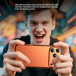 For iPhone 17 Pro Max Case Hollow Heat Dissipation Silicone Metal Bumper Phone Cover