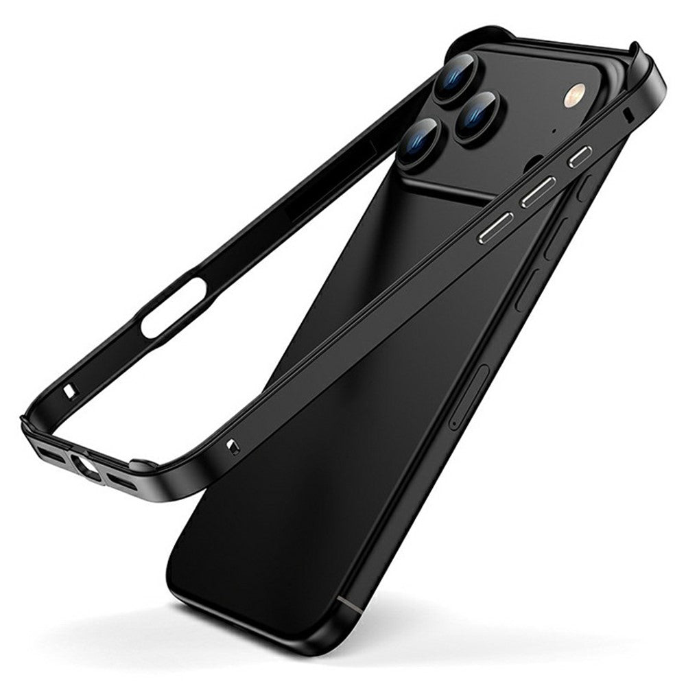 For iPhone 17 Pro Max Case Hollow Heat Dissipation Silicone Metal Bumper Phone Cover