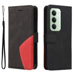 For Xiaomi Redmi 15 4G (EU) (171mm) Leather Phone Case Stand Wallet with Bi-colour Splicing Design