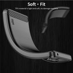 MOFI JK TPU Series-1 Carbon Fiber Texture Phone Shell for Samsung Galaxy S23, Anti-dust Phone Case Soft TPU Brushed Phone Case