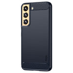 MOFI JK TPU Series-1 Carbon Fiber Texture Phone Shell for Samsung Galaxy S23, Anti-dust Phone Case Soft TPU Brushed Phone Case