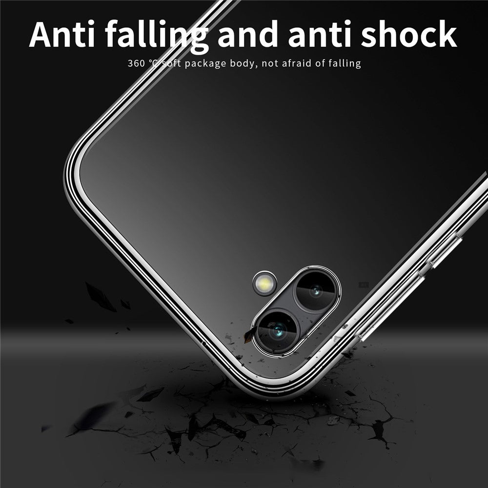 MOFI til Samsung Galaxy A04 4G (164,4 x 76,3 x 9,1 mm) Stødabsorberende beskyttende telefoncover, Klar Krystal TPU Skal etui