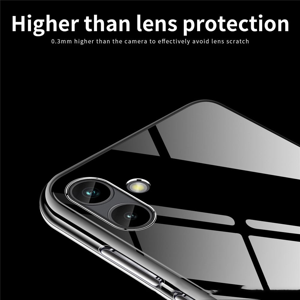 MOFI til Samsung Galaxy A04 4G (164,4 x 76,3 x 9,1 mm) Stødabsorberende beskyttende telefoncover, Klar Krystal TPU Skal etui