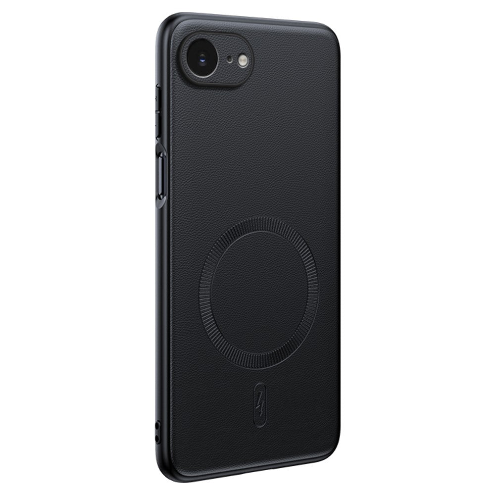 Til iPhone 17e / 16e cover, der er kompatibelt med MagSafe læderbelagt TPU + PC telefoncover