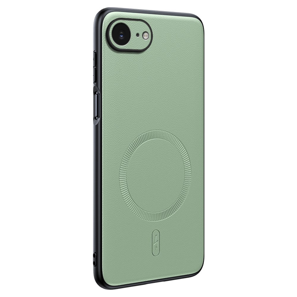 Til iPhone 17e / 16e cover, der er kompatibelt med MagSafe læderbelagt TPU + PC telefoncover