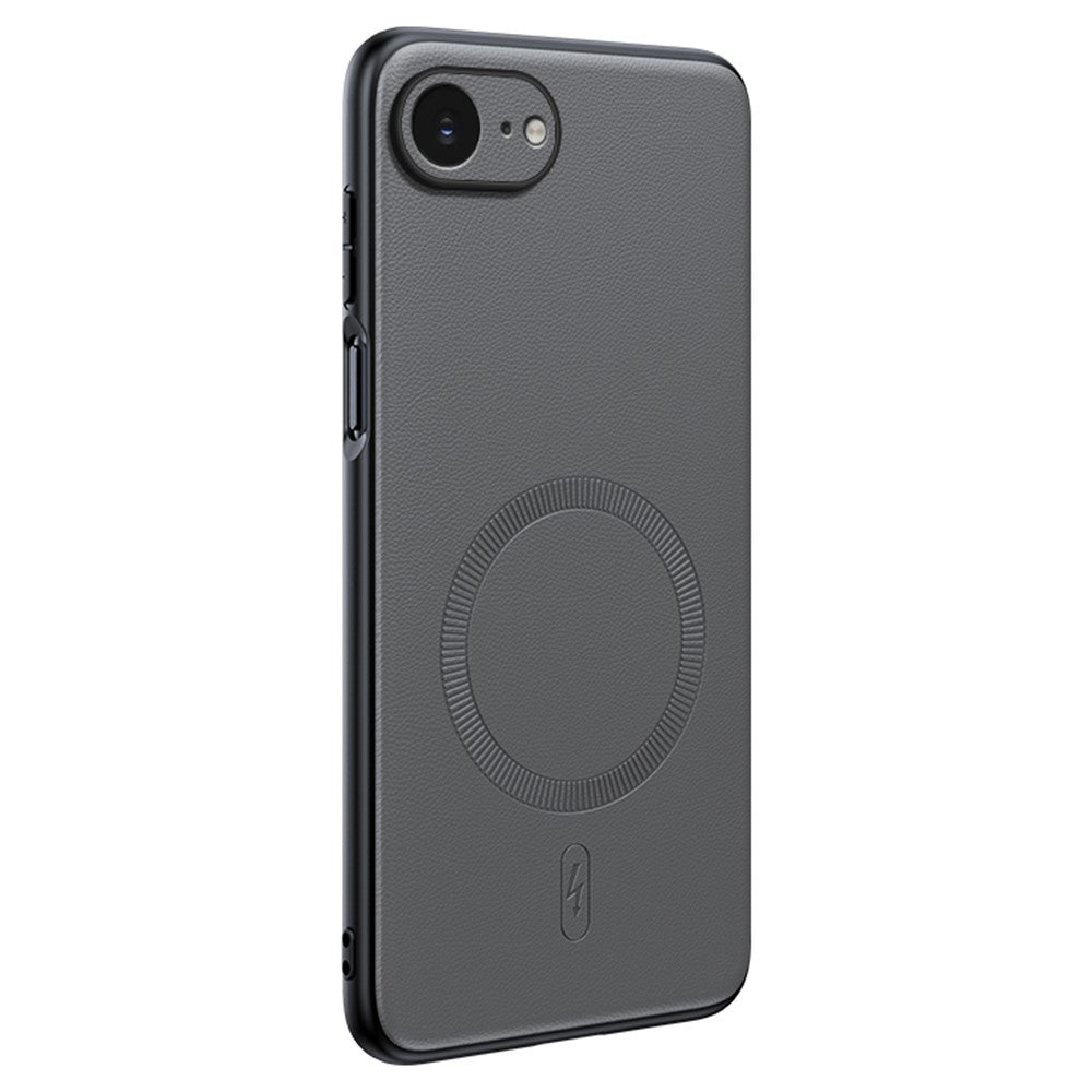 Til iPhone 17e / 16e cover, der er kompatibelt med MagSafe læderbelagt TPU + PC telefoncover