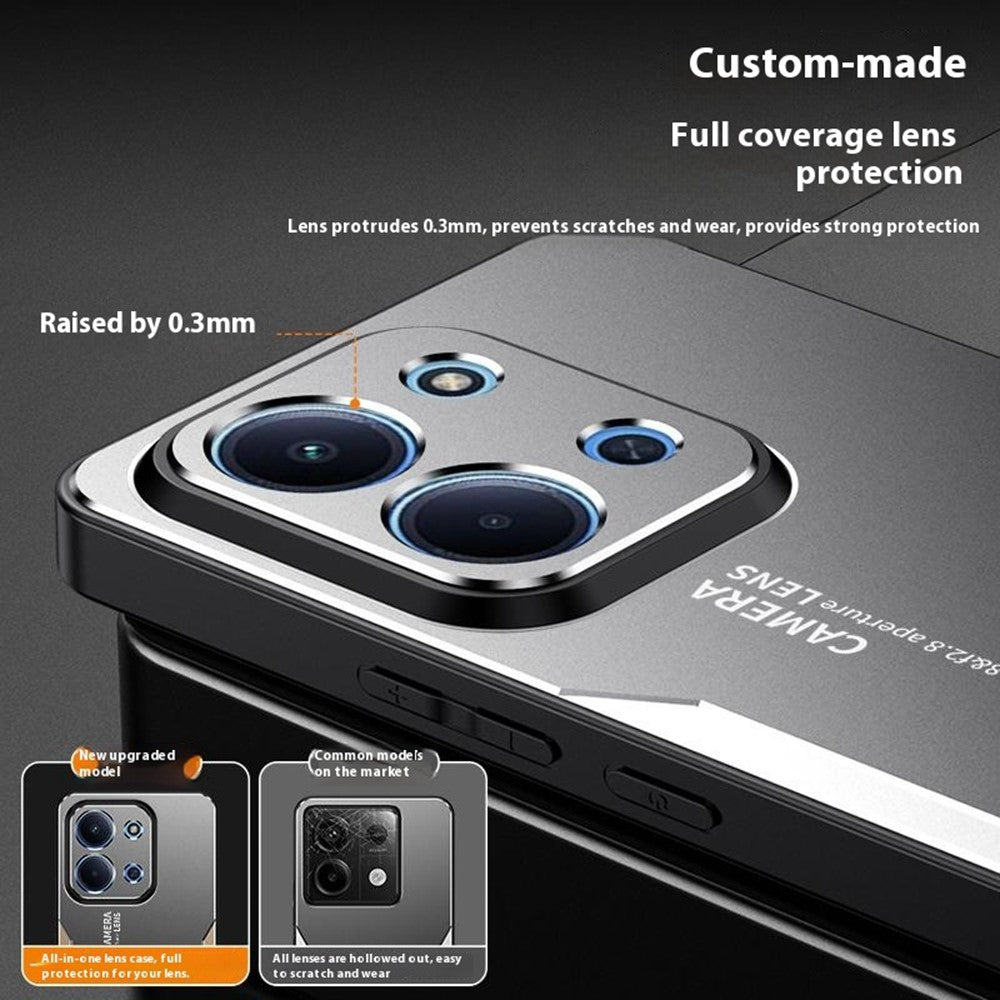 mobilskal för Xiaomi Redmi 15C 4G (EU) (173 mm) / 15C 5G (EU) (173 mm) / Poco C85 4G (173 mm) Aluminiumlegering TPU PC Baksida