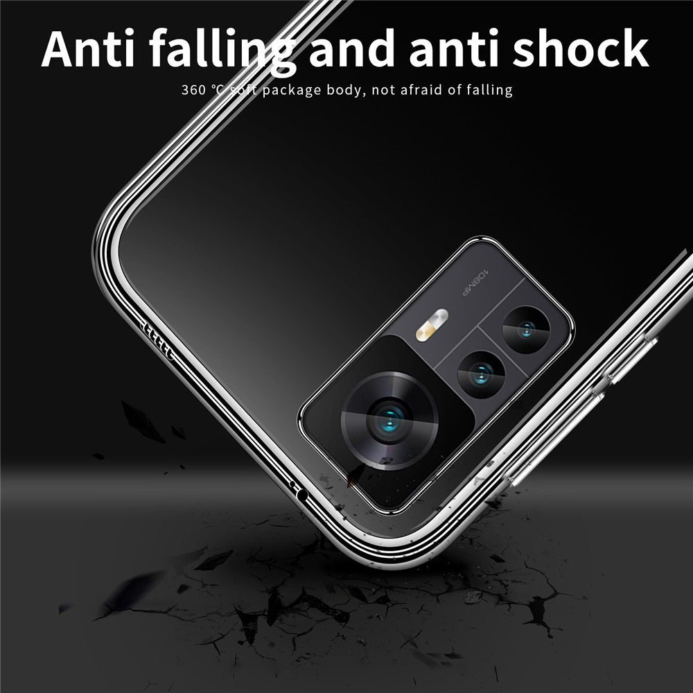 MOFI För Xiaomi 12T 5G / 12T Pro 5G / Redmi K50 Ultra 5G Skyddande mobilskal Transparent TPU Baksida