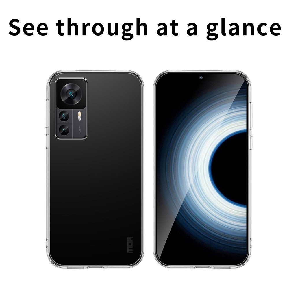 MOFI För Xiaomi 12T 5G / 12T Pro 5G / Redmi K50 Ultra 5G Skyddande mobilskal Transparent TPU Baksida
