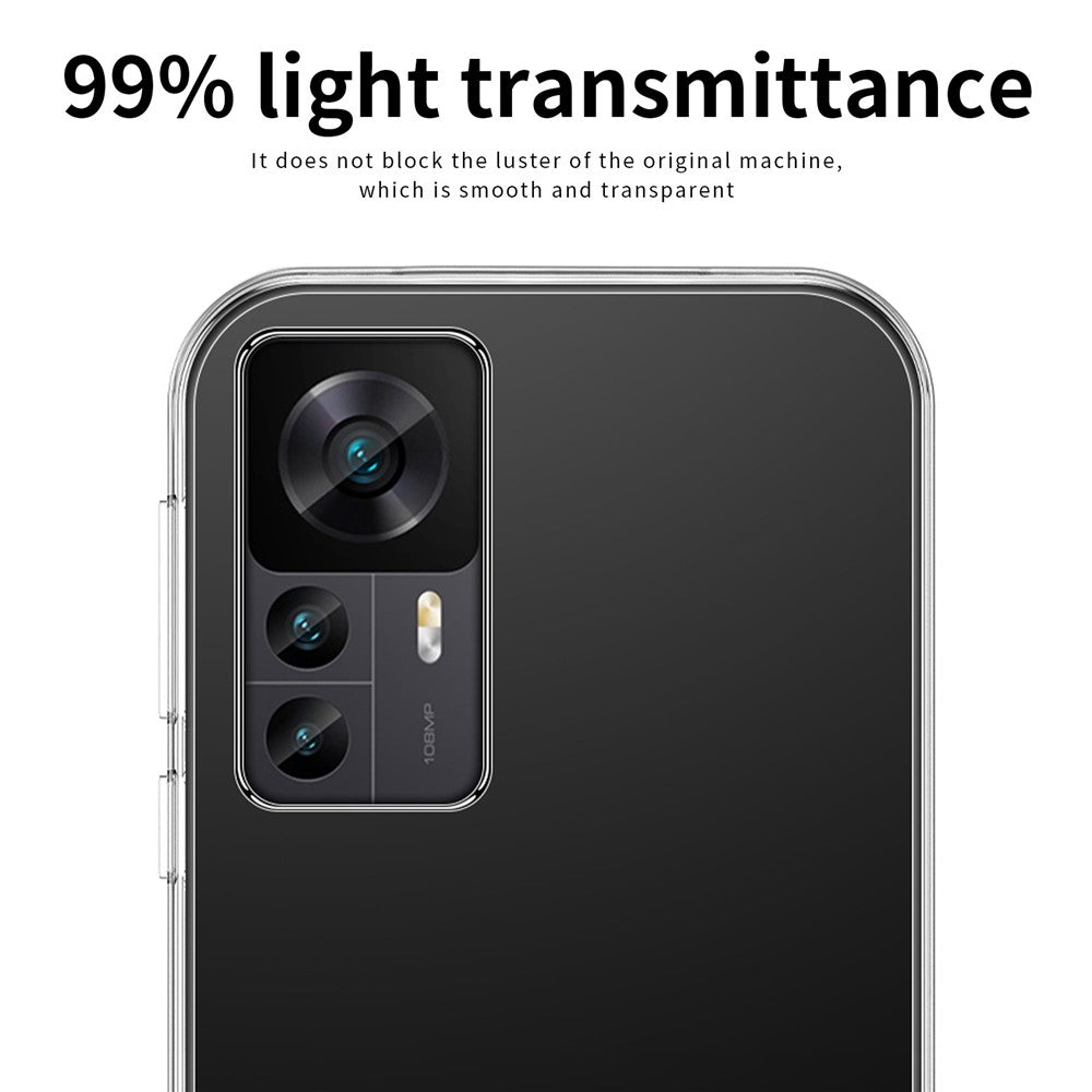 MOFI För Xiaomi 12T 5G / 12T Pro 5G / Redmi K50 Ultra 5G Skyddande mobilskal Transparent TPU Baksida