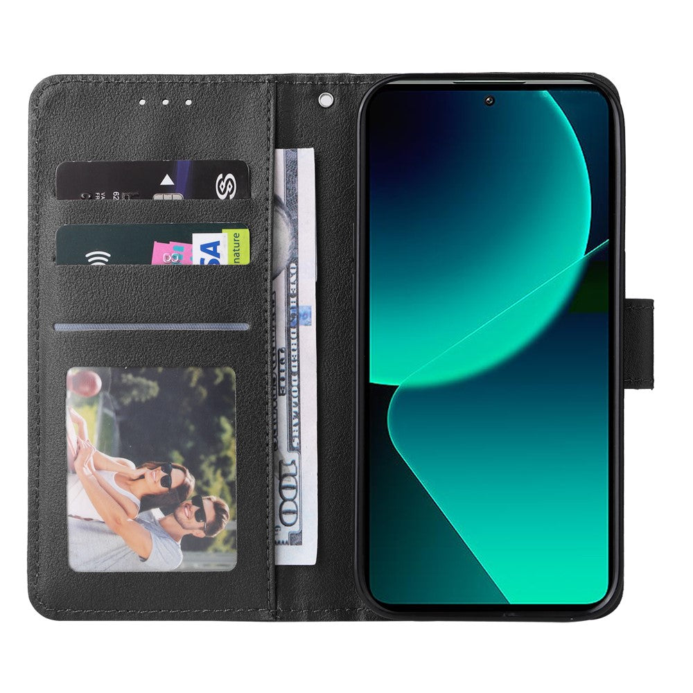 For Xiaomi 13T / 13T Pro Case Wallet Stand PU Leather Phone Cover with Wrist Strap