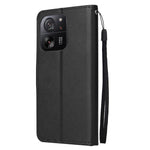 For Xiaomi 13T / 13T Pro Case Wallet Stand PU Leather Phone Cover with Wrist Strap