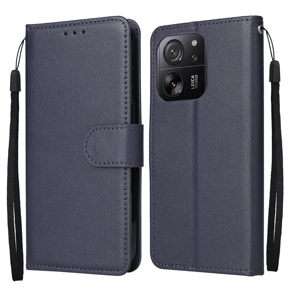 For Xiaomi 13T / 13T Pro Case Wallet Stand PU Leather Phone Cover with Wrist Strap