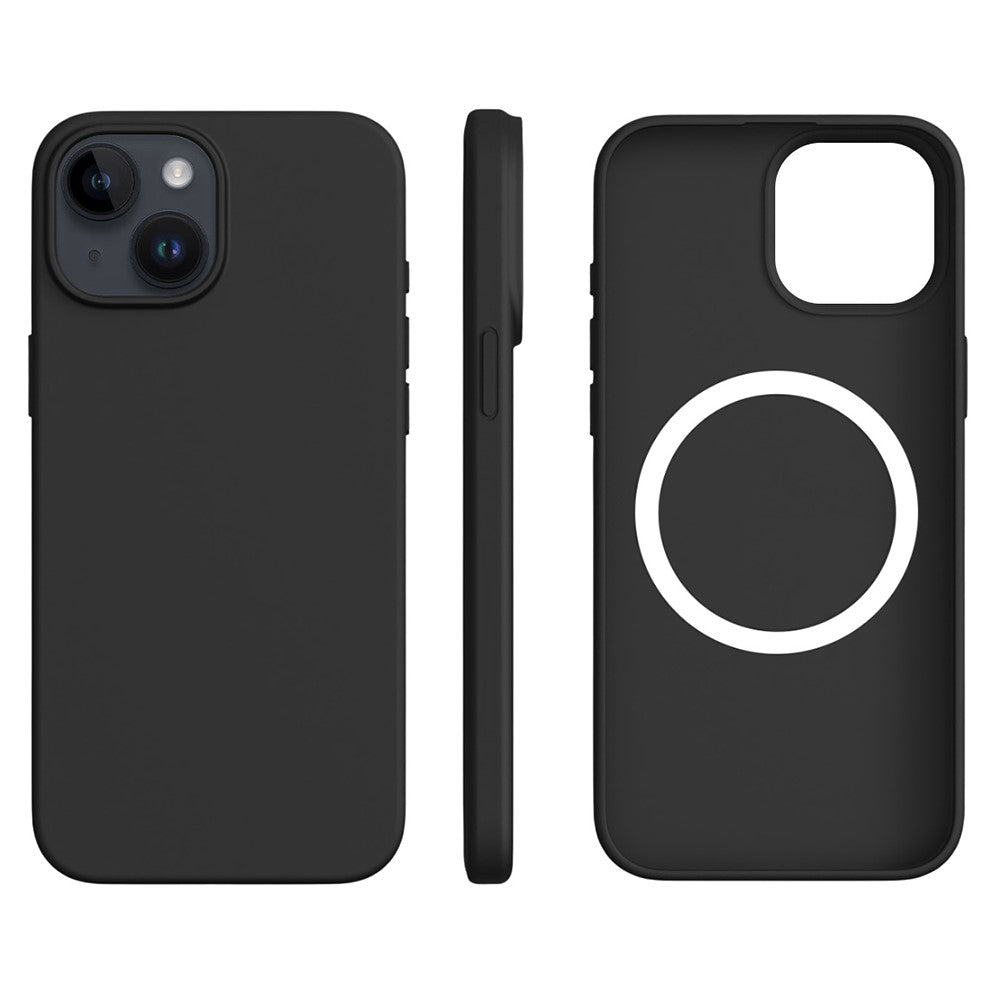 For iPhone 14 / 13 Case Compatible with MagSafe Ultra Thin Liquid Silicone + PC Phone Cover