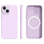For iPhone 14 / 13 Case Compatible with MagSafe Ultra Thin Liquid Silicone + PC Phone Cover
