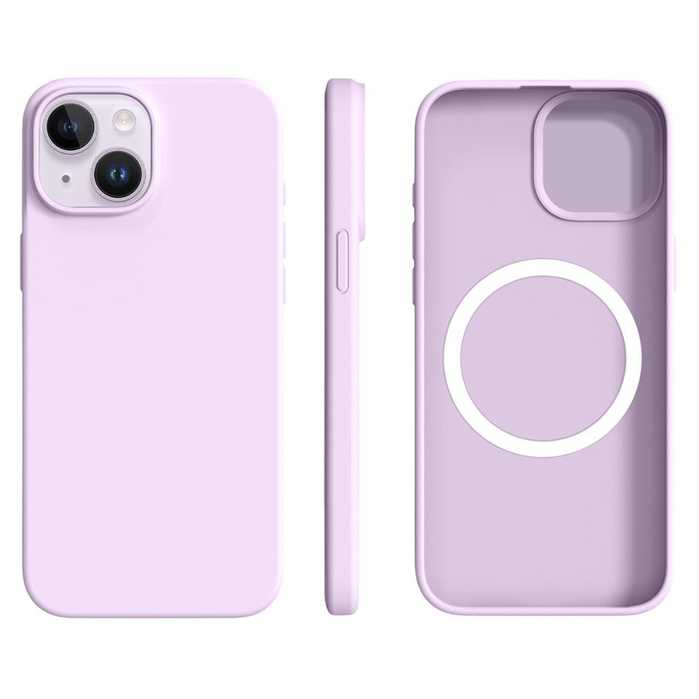For iPhone 14 / 13 Case Compatible with MagSafe Ultra Thin Liquid Silicone + PC Phone Cover