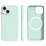 For iPhone 14 / 13 Case Compatible with MagSafe Ultra Thin Liquid Silicone + PC Phone Cover