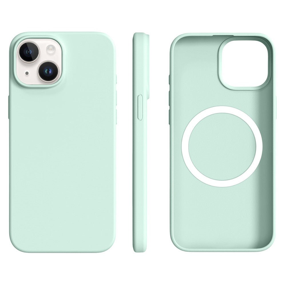 For iPhone 14 / 13 Case Compatible with MagSafe Ultra Thin Liquid Silicone + PC Phone Cover