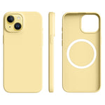 For iPhone 14 / 13 Case Compatible with MagSafe Ultra Thin Liquid Silicone + PC Phone Cover