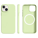 For iPhone 14 / 13 Case Compatible with MagSafe Ultra Thin Liquid Silicone + PC Phone Cover