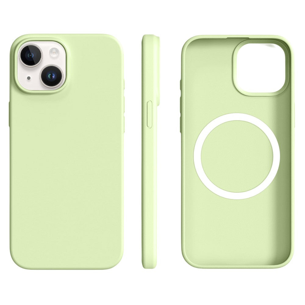 For iPhone 14 / 13 Case Compatible with MagSafe Ultra Thin Liquid Silicone + PC Phone Cover