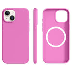 For iPhone 14 / 13 Case Compatible with MagSafe Ultra Thin Liquid Silicone + PC Phone Cover