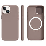 For iPhone 14 / 13 Case Compatible with MagSafe Ultra Thin Liquid Silicone + PC Phone Cover