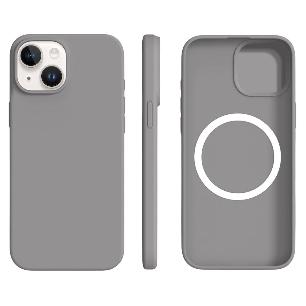 For iPhone 14 / 13 Case Compatible with MagSafe Ultra Thin Liquid Silicone + PC Phone Cover