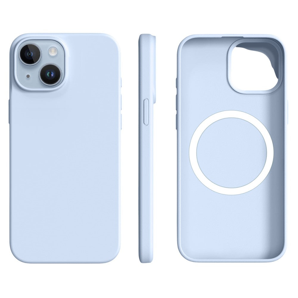 For iPhone 14 / 13 Case Compatible with MagSafe Ultra Thin Liquid Silicone + PC Phone Cover