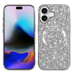 Til iPhone 17 Magnetisk Telefoncover, Glitrende Galvaniseret TPU Ramme PC Bagside
