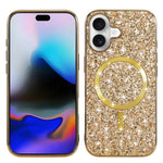 Til iPhone 17 Magnetisk Telefoncover, Glitrende Galvaniseret TPU Ramme PC Bagside