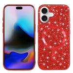 Til iPhone 17 Magnetisk Telefoncover, Glitrende Galvaniseret TPU Ramme PC Bagside