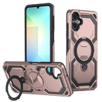 For Samsung Galaxy A06 4G Magnetic Case Ring Kickstand PC + TPU Hybrid Phone Cover