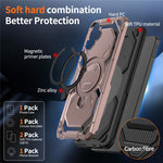 For Samsung Galaxy A06 4G Magnetic Case Ring Kickstand PC + TPU Hybrid Phone Cover