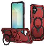 For Samsung Galaxy A06 4G Magnetic Case Ring Kickstand PC + TPU Hybrid Phone Cover