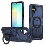 For Samsung Galaxy A06 4G Magnetic Case Ring Kickstand PC + TPU Hybrid Phone Cover