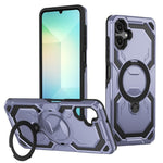 For Samsung Galaxy A06 4G Magnetic Case Ring Kickstand PC + TPU Hybrid Phone Cover