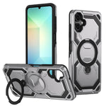 For Samsung Galaxy A06 4G Magnetic Case Ring Kickstand PC + TPU Hybrid Phone Cover