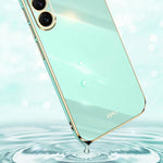XINLI För Samsung Galaxy S25 FE Skal TPU mobilskal med Galvaniserad Ram