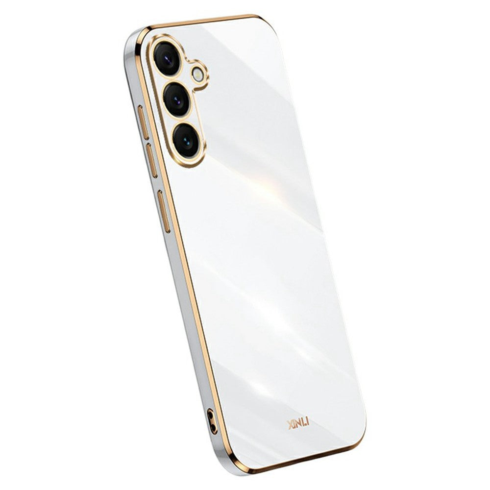 XINLI För Samsung Galaxy S25 FE Skal TPU mobilskal med Galvaniserad Ram