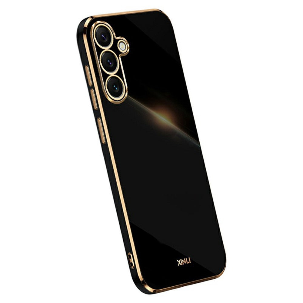 XINLI För Samsung Galaxy S25 FE Skal TPU mobilskal med Galvaniserad Ram