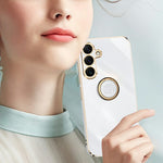 XINLI For Samsung Galaxy S25 FE Case Ring Kickstand Electroplating TPU Phone Cover