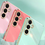 XINLI For Samsung Galaxy S25 FE Case Ring Kickstand Electroplating TPU Phone Cover
