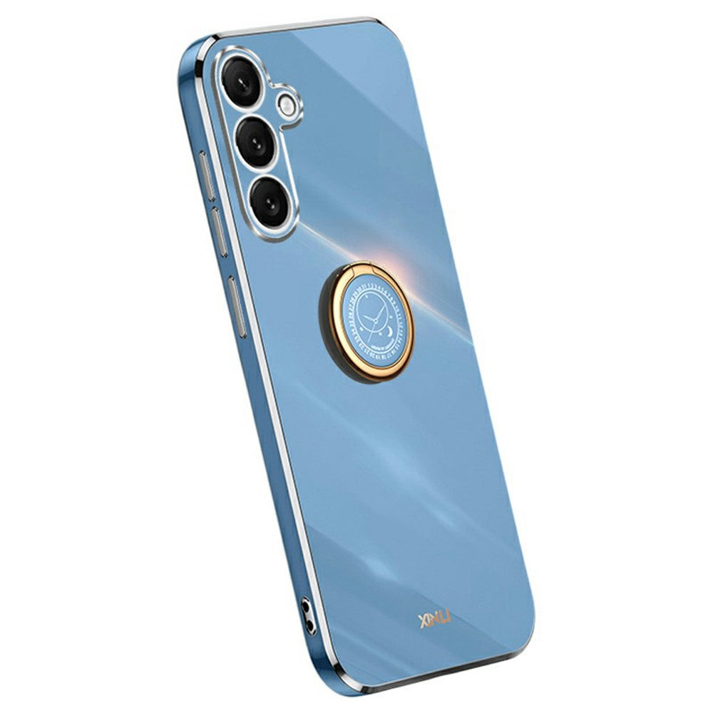 XINLI For Samsung Galaxy S25 FE Case Ring Kickstand Electroplating TPU Phone Cover
